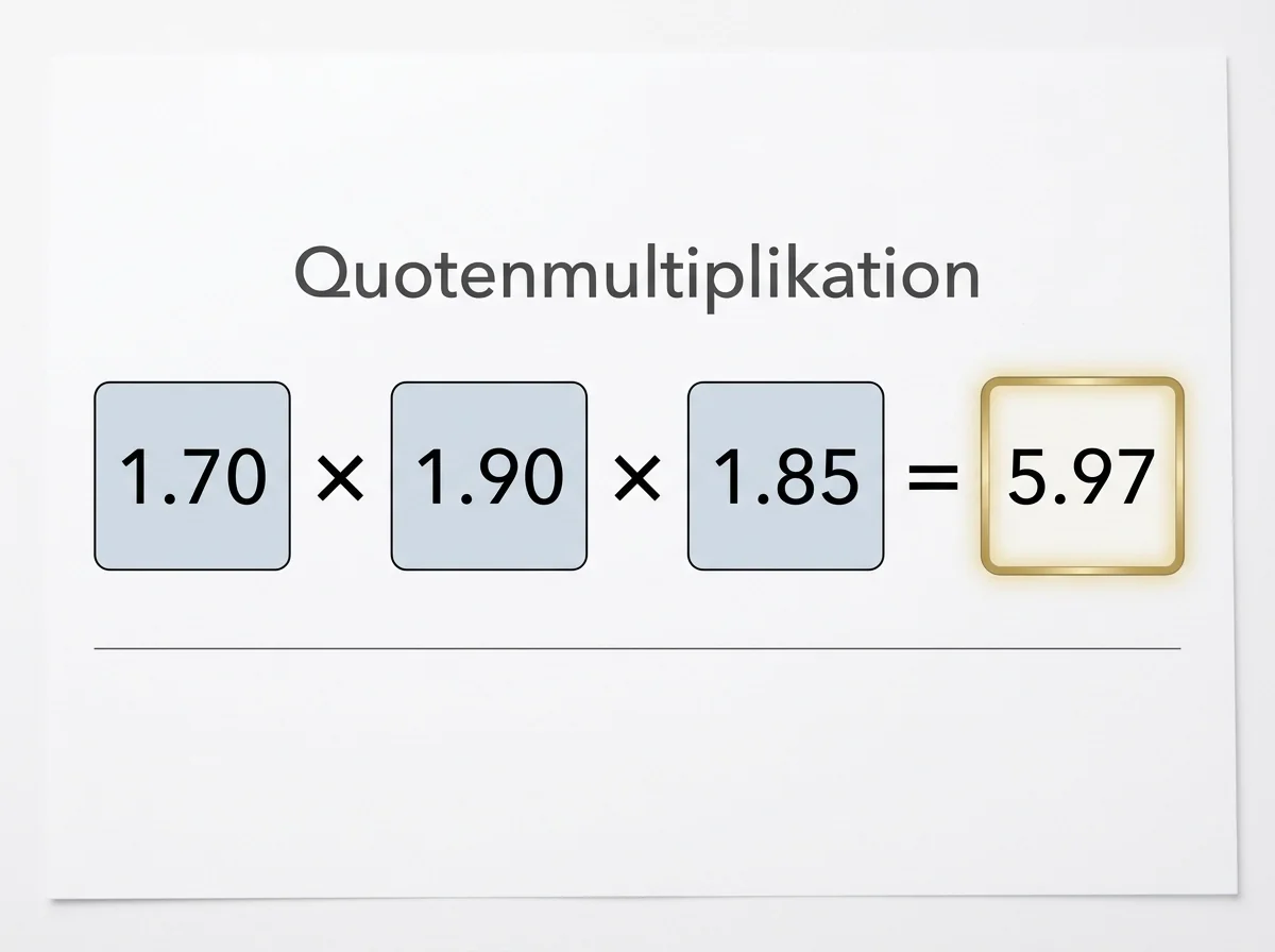 Quotenmultiplikation bei Badminton Kombiwetten: Drei Tipps werden zu einer Gesamtquote multipliziert