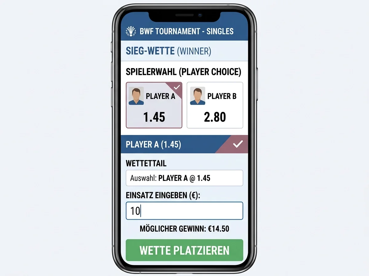 Siegwette beim Badminton: Einfachste Wettart für Einsteiger mit Favoritenwahl beim BWF-Turnier