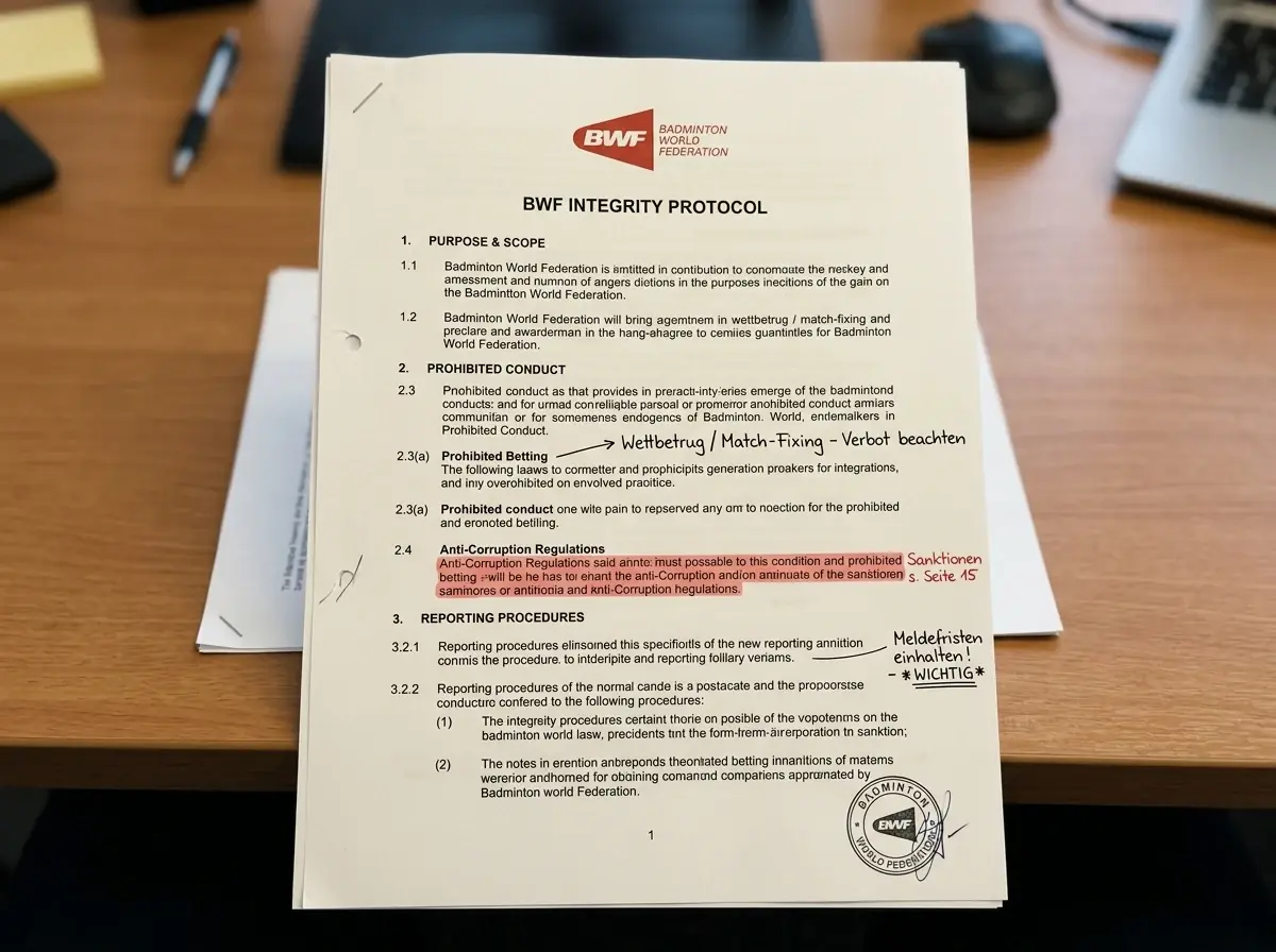 BWF-Integritätsprotokoll – Regelwerk und Meldepflichten zum Schutz von Badminton-Turnieren vor Match-Fixing