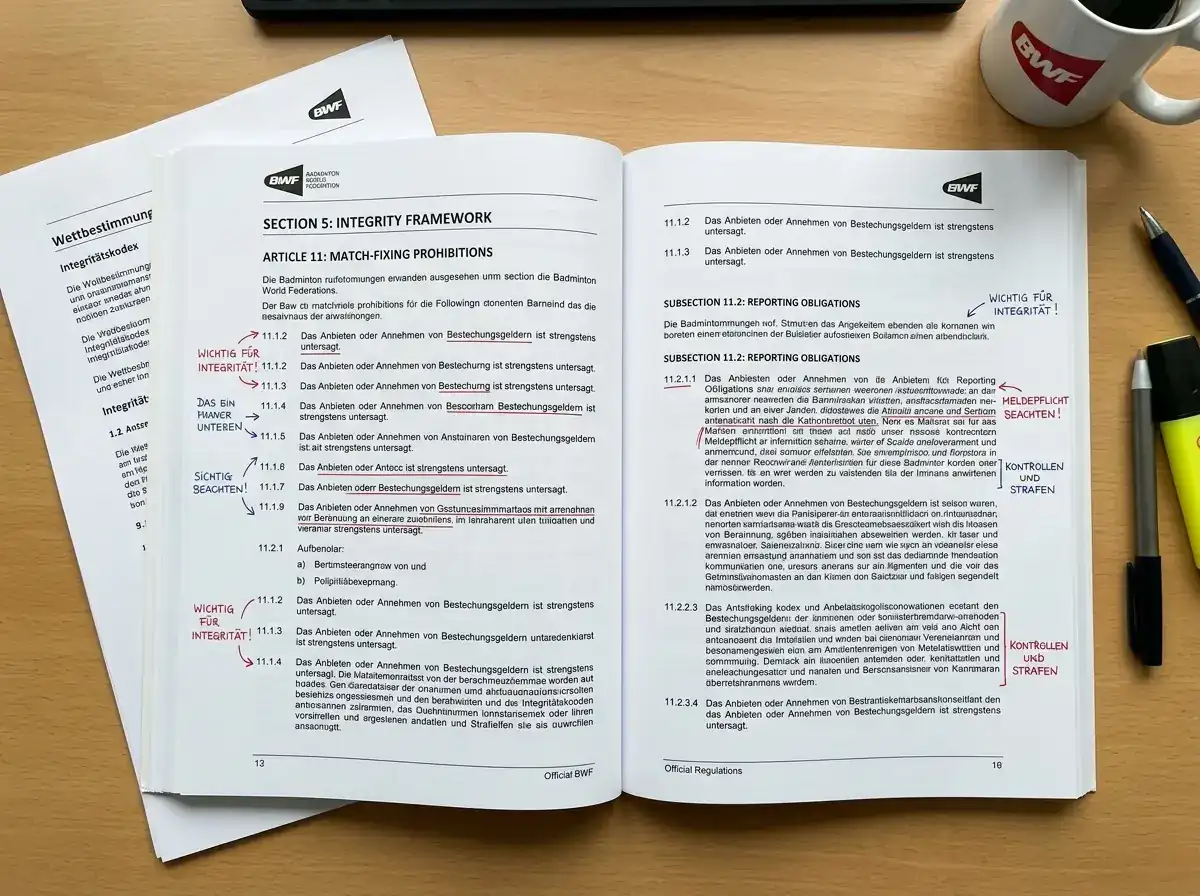 BWF-Regelwerk und Integritätsmaßnahmen – wie der Badmintonverband Sportwetten-Manipulation verhindert