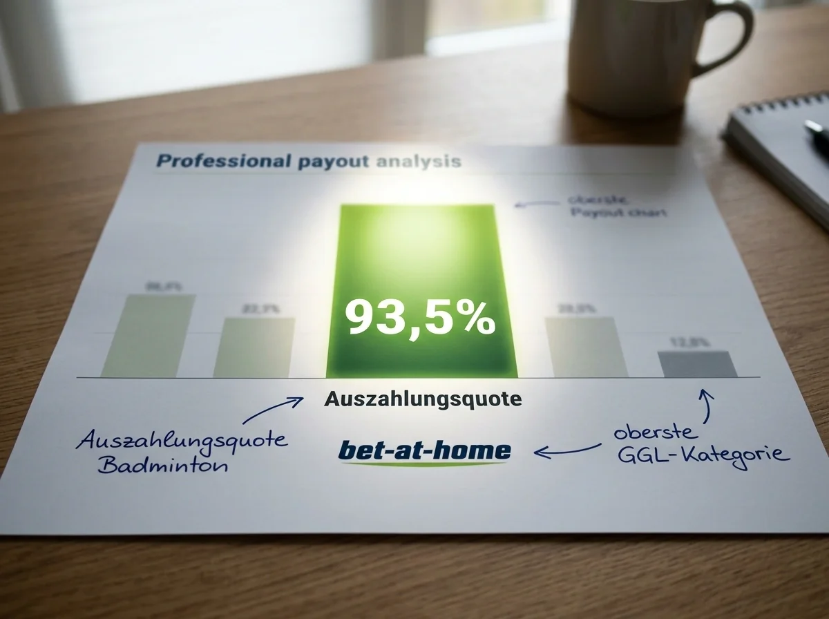 Bet-at-home Badminton Auszahlungsquote 93,5% – Vergleich mit anderen GGL-lizenzierten Buchmachern im deutschen Markt