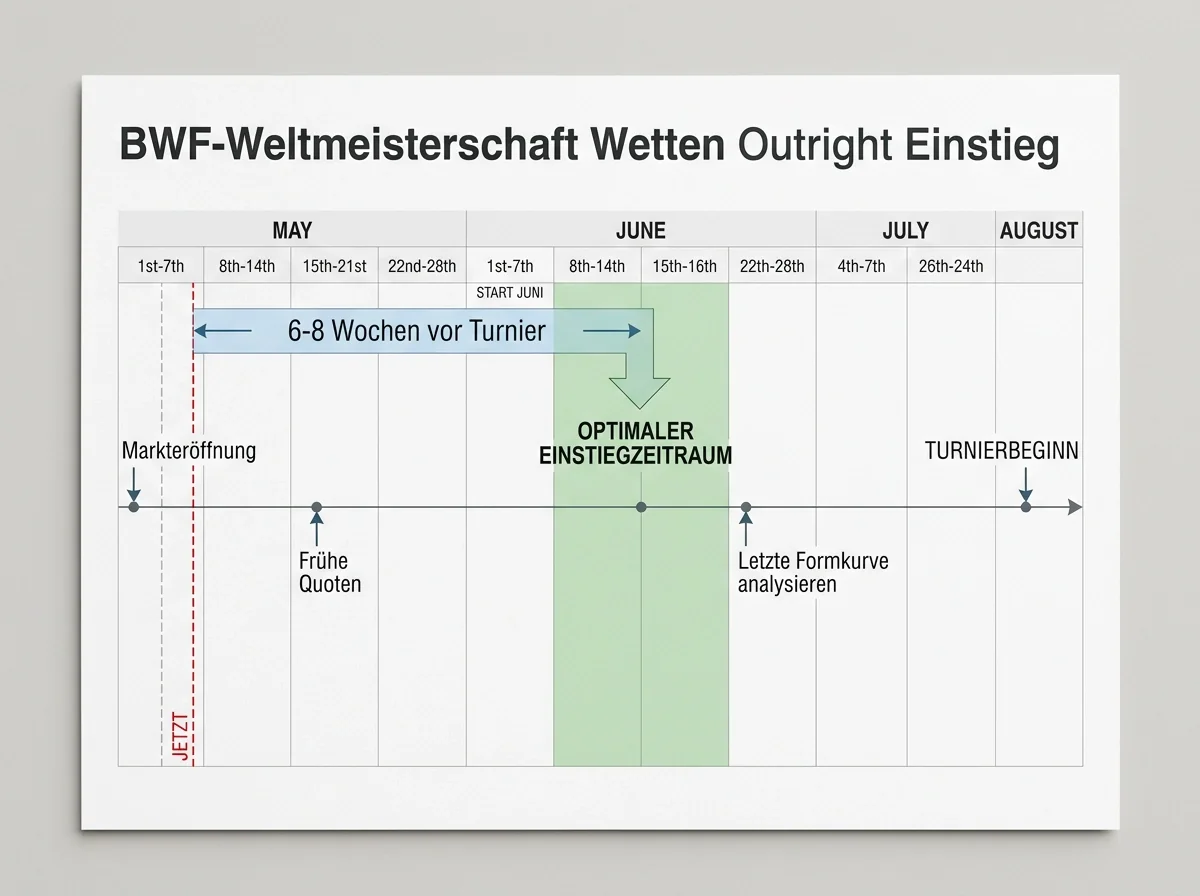 Outright-Einstieg bei BWF Weltmeisterschaft Wetten – optimaler Zeitpunkt und Quotenentwicklung