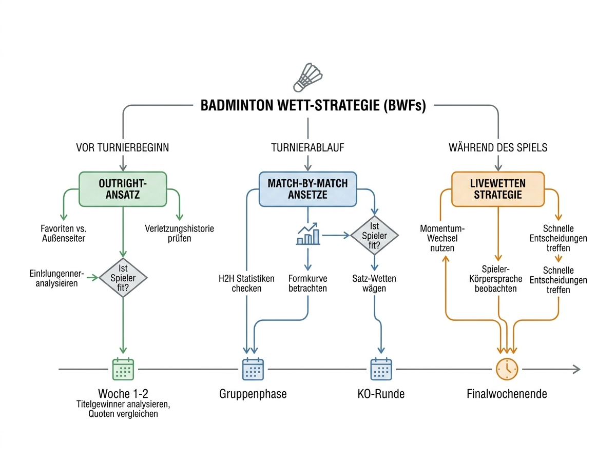 Wettstrategien für die BWF Weltmeisterschaft 2026 – Timing, Outright und Live-Wetten im Überblick